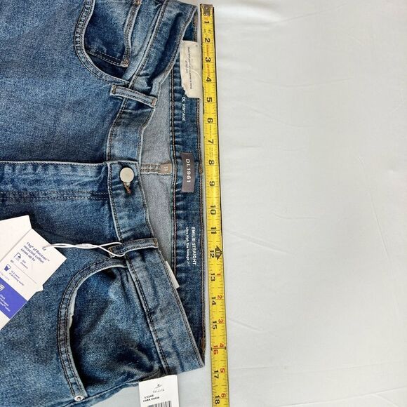 DL1961 Emilie Ultra High Waist Split Hem Straight Leg Jeans New Size 33 - Picture 10 of 13